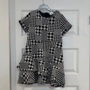 Joe & Elle Monochrome Houndstooth Dress
